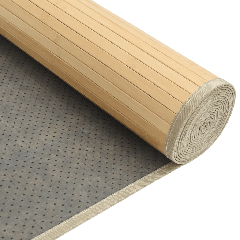 Tappeto Rettangolare Naturale Chiaro 80x1000 cm in Bambù - homemem39