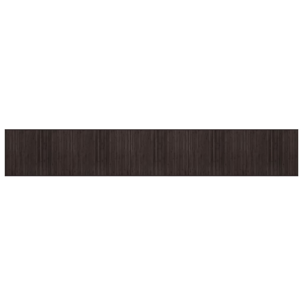 Tappeto Rettangolare Marrone Scuro 80x1000 cm in Bambù - homemem39