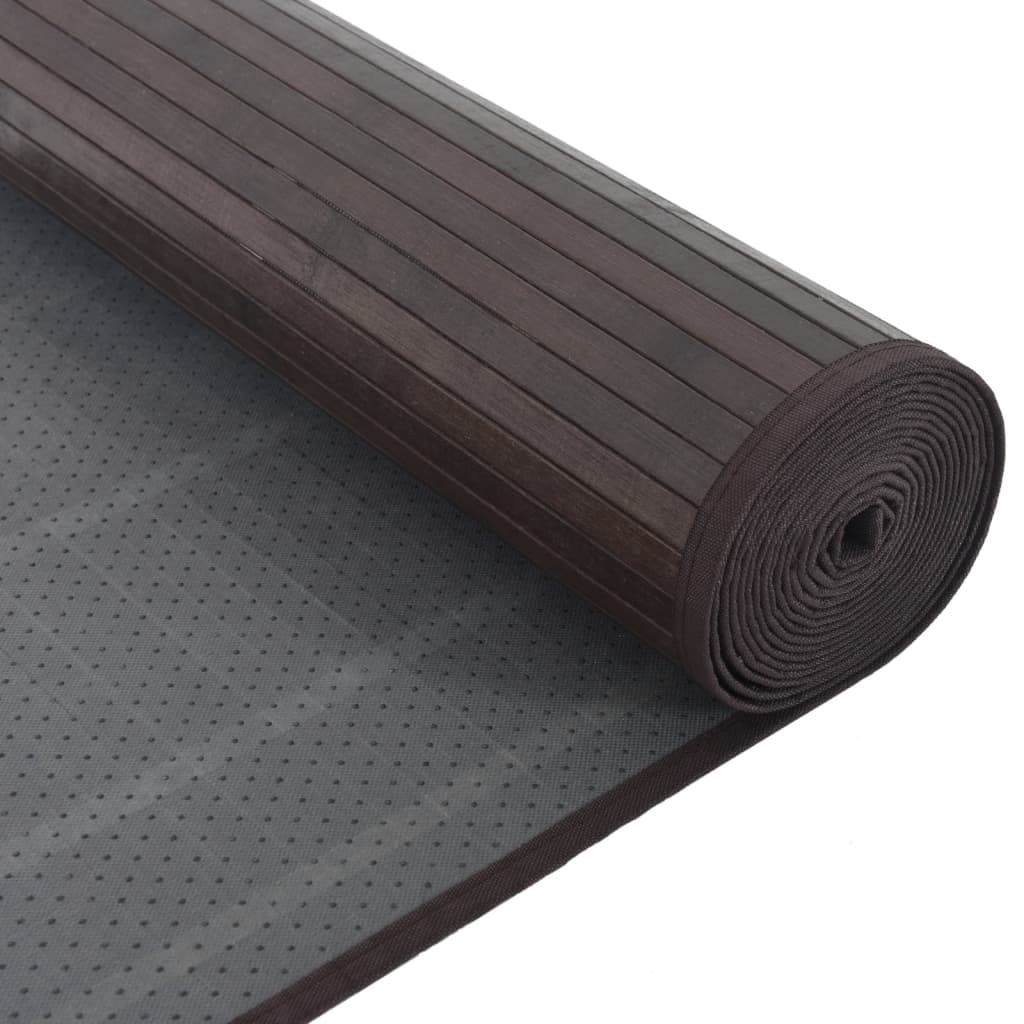 Tappeto Rettangolare Marrone Scuro 80x1000 cm in Bambù - homemem39