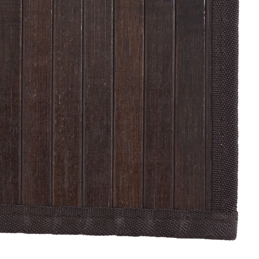 Tappeto Rettangolare Marrone Scuro 80x1000 cm in Bambù - homemem39