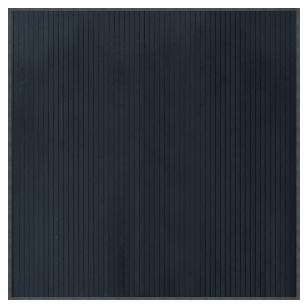 Tappeto Quadrato Grigio 100x100 cm in Bambù - homemem39