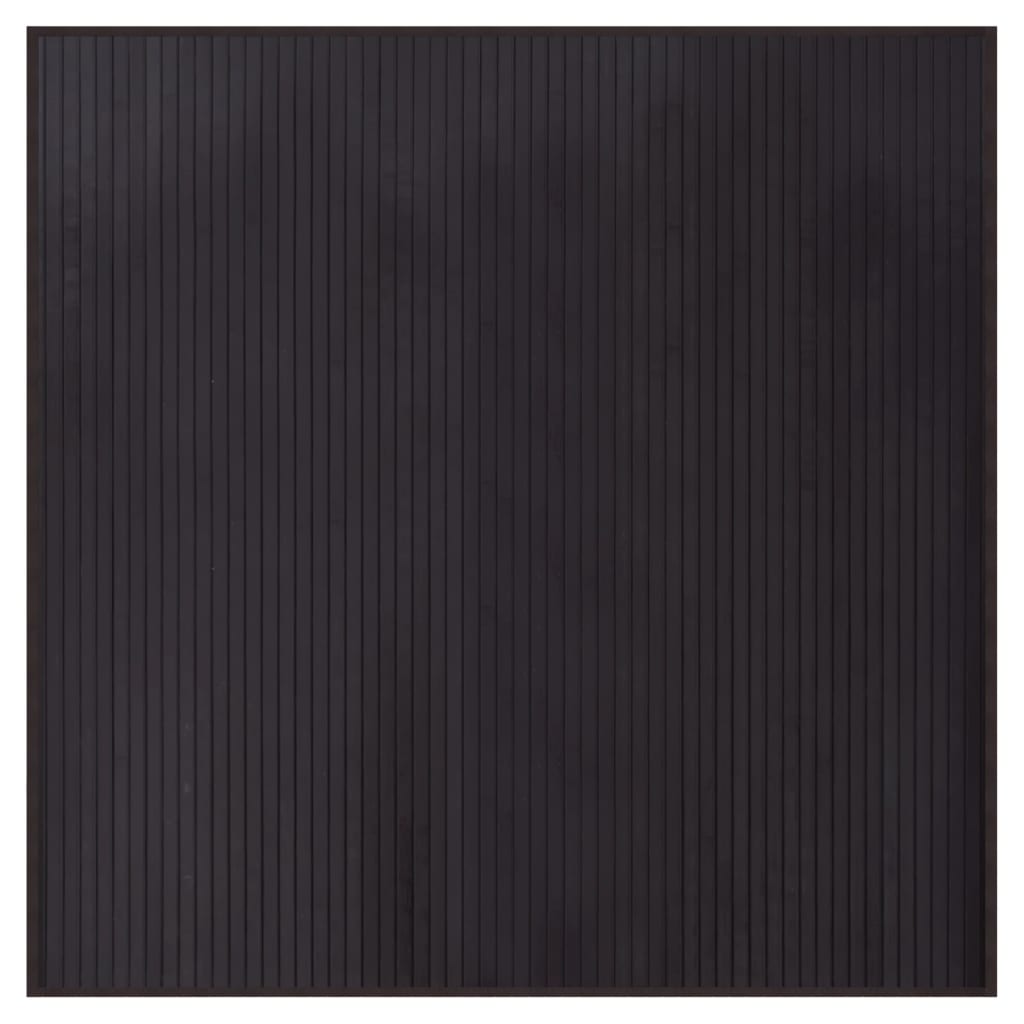 Tappeto Quadrato Marrone Scuro 100x100 cm in Bambù - homemem39