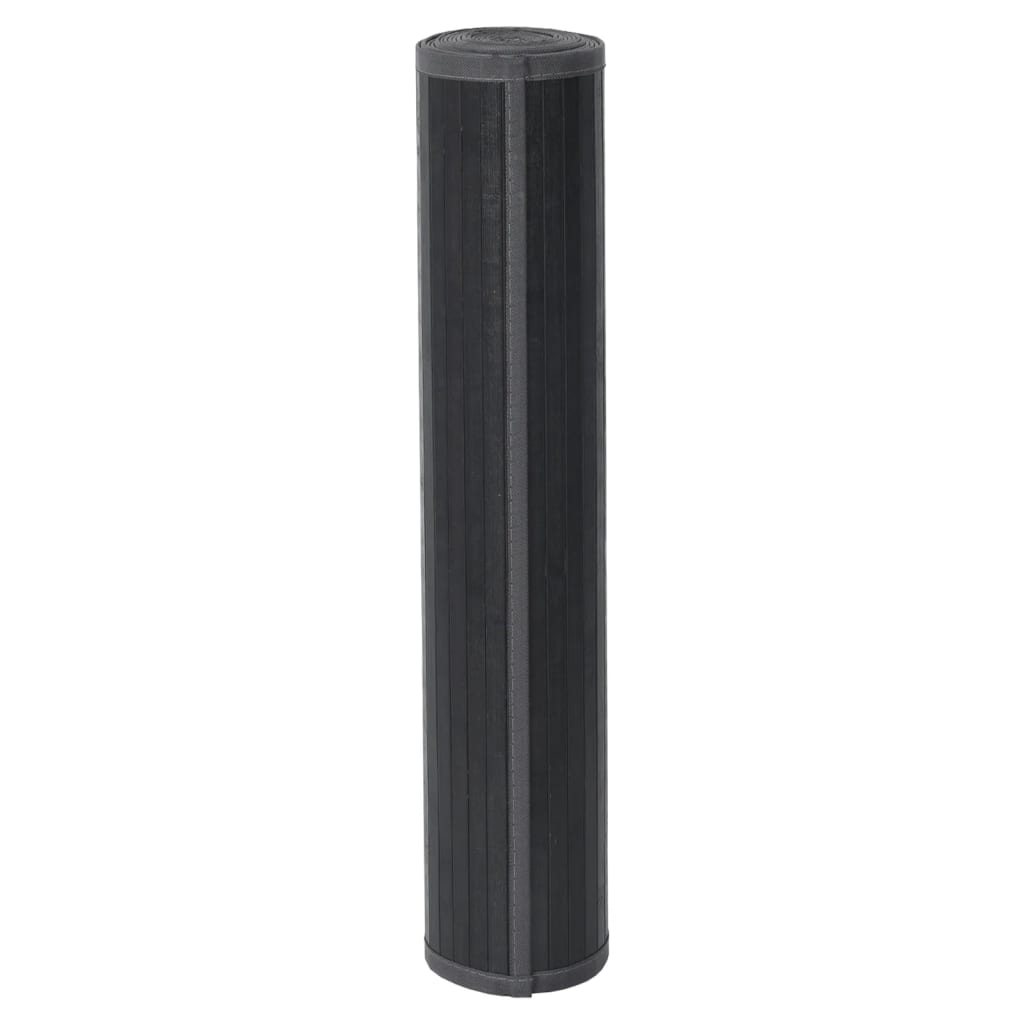 Tappeto Rettangolare Grigio 100x200 cm in Bambù - homemem39