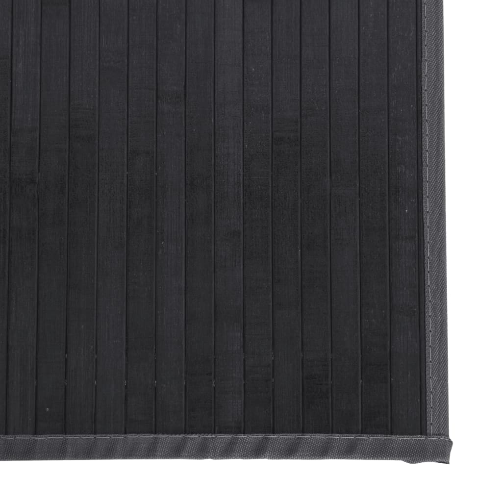 Tappeto Rettangolare Grigio 100x200 cm in Bambù - homemem39