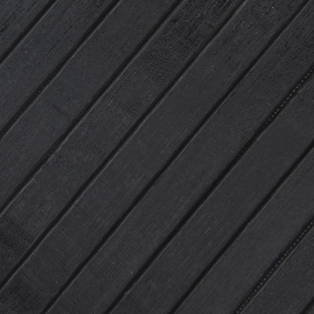 Tappeto Rettangolare Grigio 100x200 cm in Bambù - homemem39