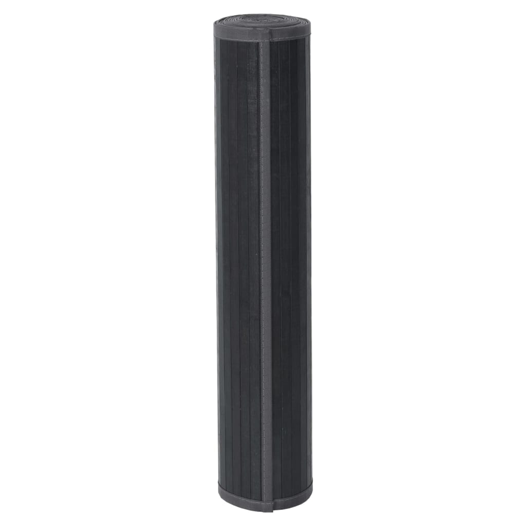 Tappeto Rettangolare Grigio 100x300 cm in Bambù - homemem39