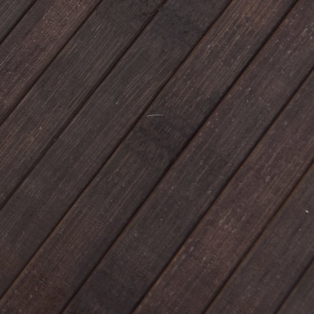 Tappeto Rettangolare Marrone Scuro 100x400 cm in Bambù - homemem39