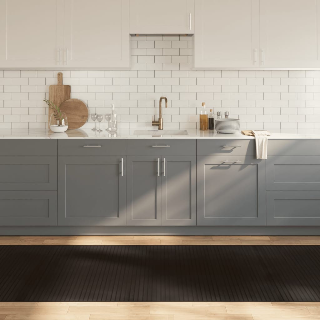 Tappeto Rettangolare Marrone Scuro 100x400 cm in Bambù - homemem39