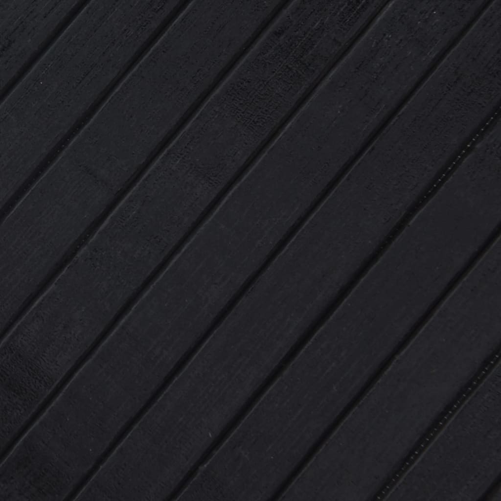Tappeto Rettangolare Nero 100x500 cm in Bambù - homemem39