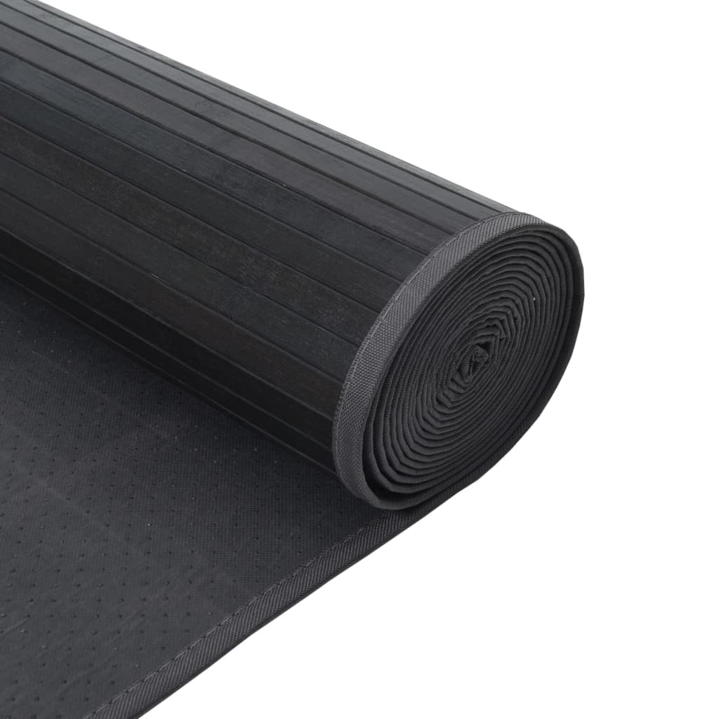 Tappeto Rettangolare Grigio 100x500 cm in Bambù - homemem39