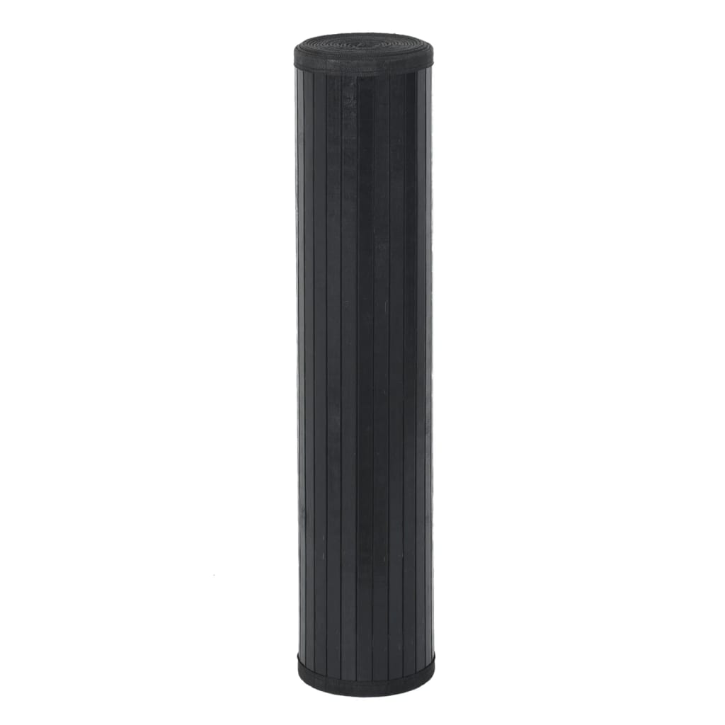 Tappeto Rettangolare Nero 100x1000 cm in Bambù - homemem39