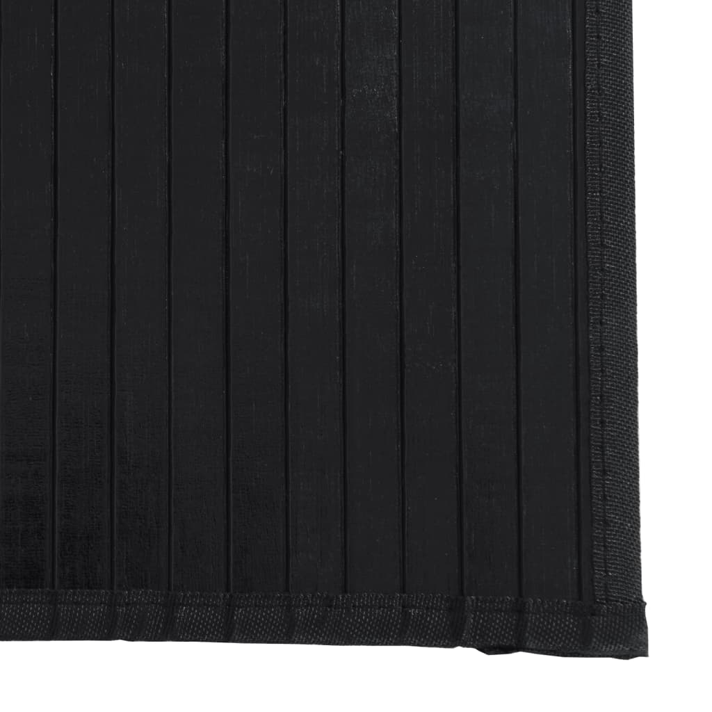 Tappeto Rettangolare Nero 100x1000 cm in Bambù - homemem39