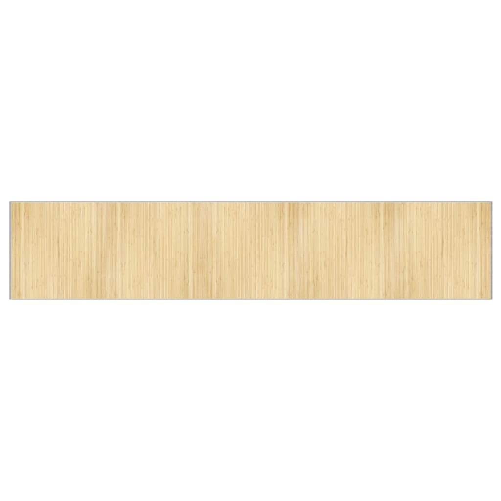 Tappeto Rettangolare Naturale Chiaro 100x1000 cm in Bambù - homemem39