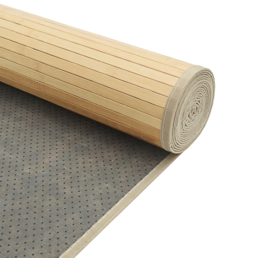 Tappeto Rettangolare Naturale Chiaro 100x1000 cm in Bambù - homemem39