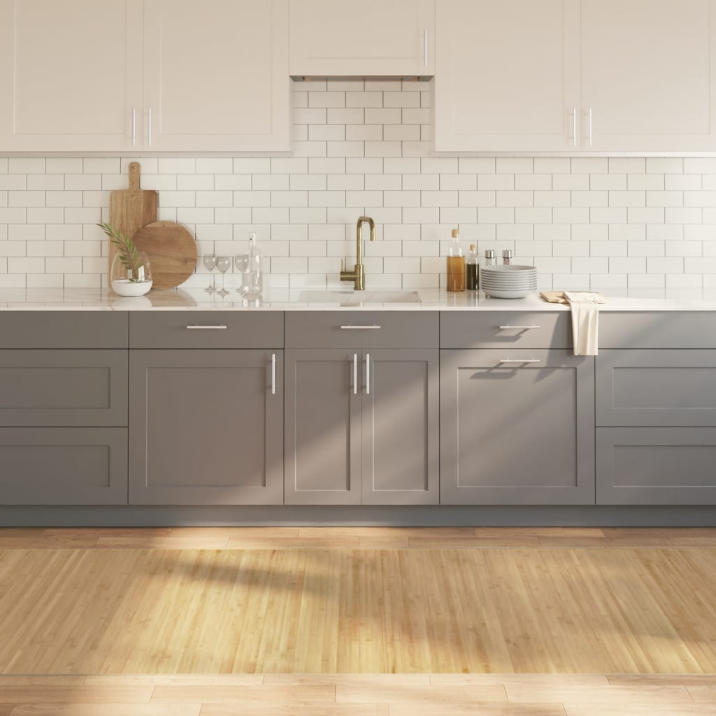 Tappeto Rettangolare Naturale Chiaro 100x1000 cm in Bambù - homemem39