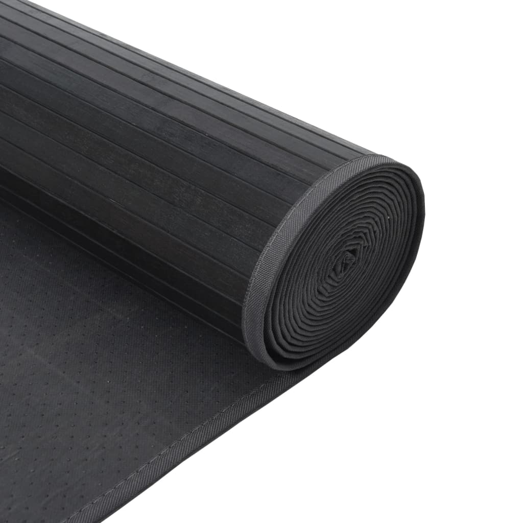 Tappeto Rettangolare Grigio 100x1000 cm in Bambù - homemem39