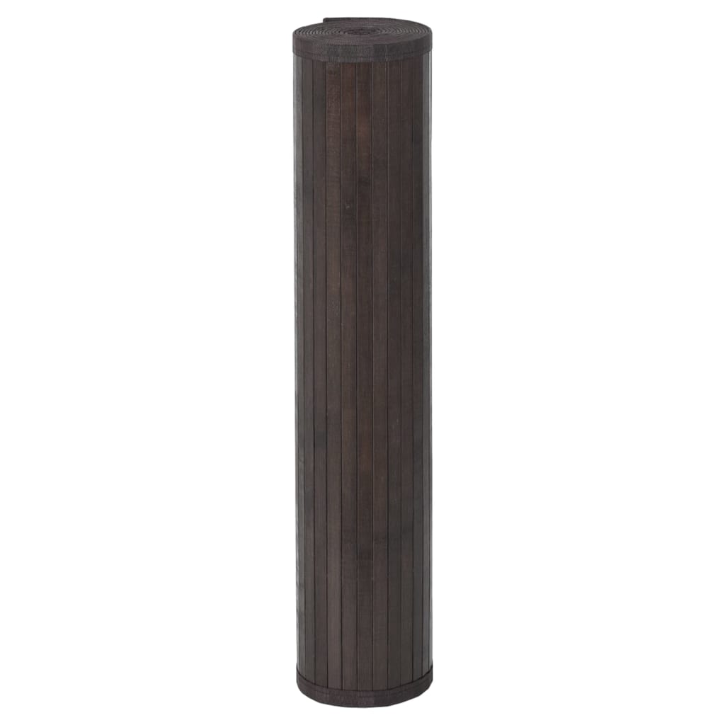 Tappeto Rettangolare Marrone Scuro 100x1000 cm in Bambù - homemem39