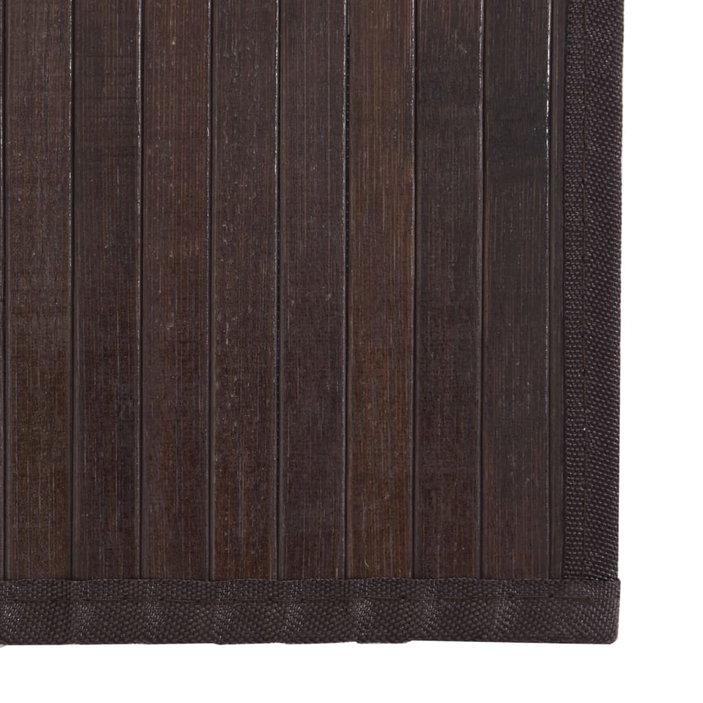 Tappeto Rettangolare Marrone Scuro 100x1000 cm in Bambù - homemem39