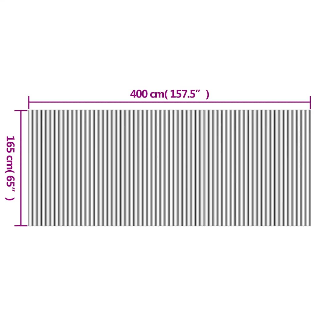 Divisorio Ambienti Marrone Larghezza 400 cm Altezza 165 cm in Bambù