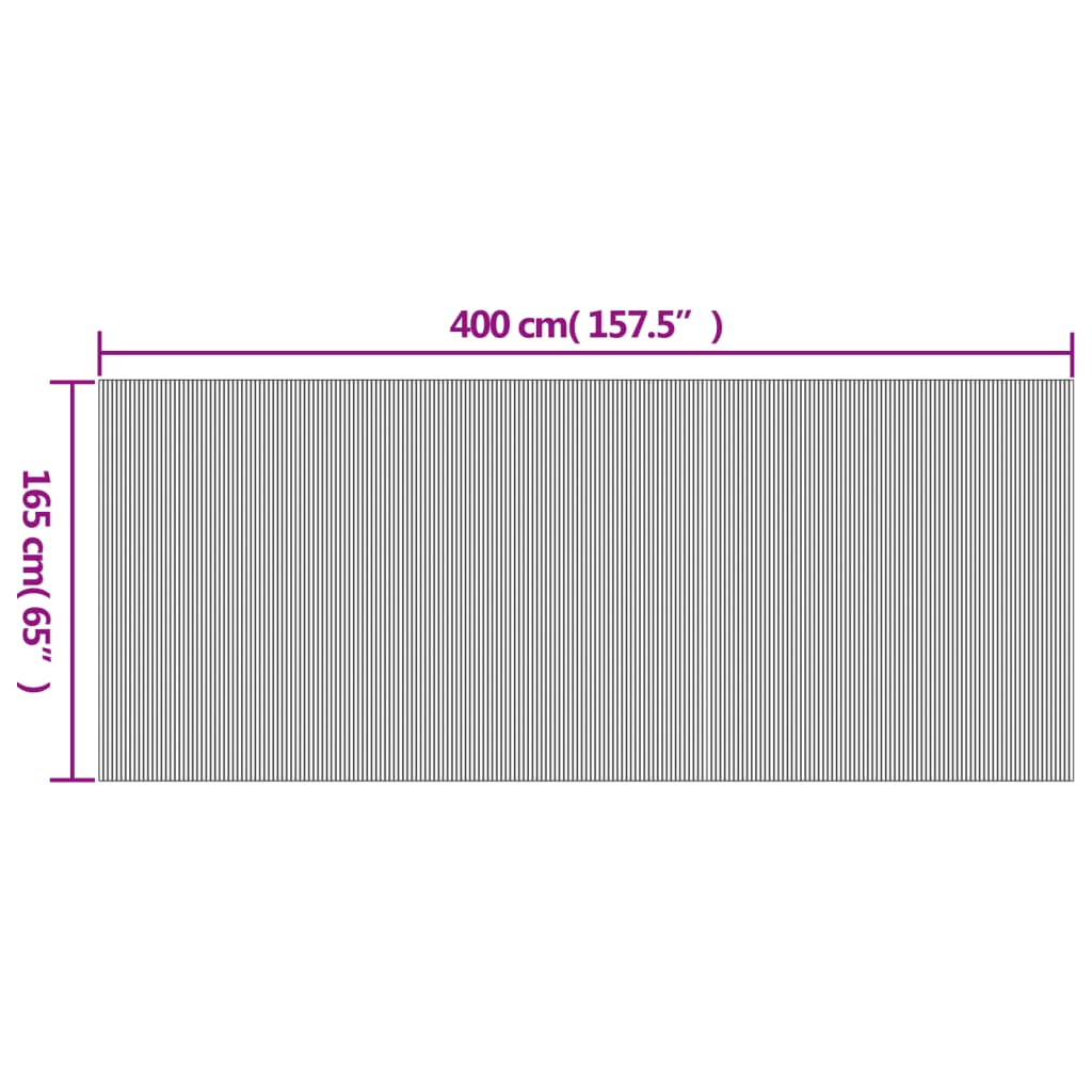 Divisorio Ambienti Naturale Chiaro Larghezza 400 cm Altezza 165 cm in Bambù | homemem39