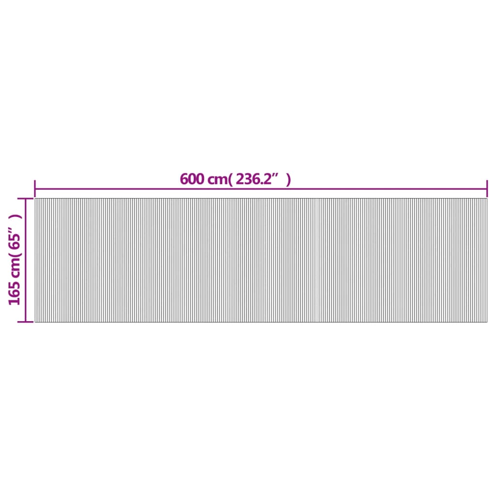 Divisorio Ambienti Nero Larghezza 600 cm Altezza 165 cm in Bambù | homemem39