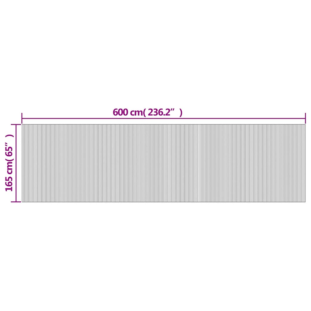 Divisorio Ambienti Marrone Larghezza 600 cm Altezza 165 cm in Bambù | homemem39