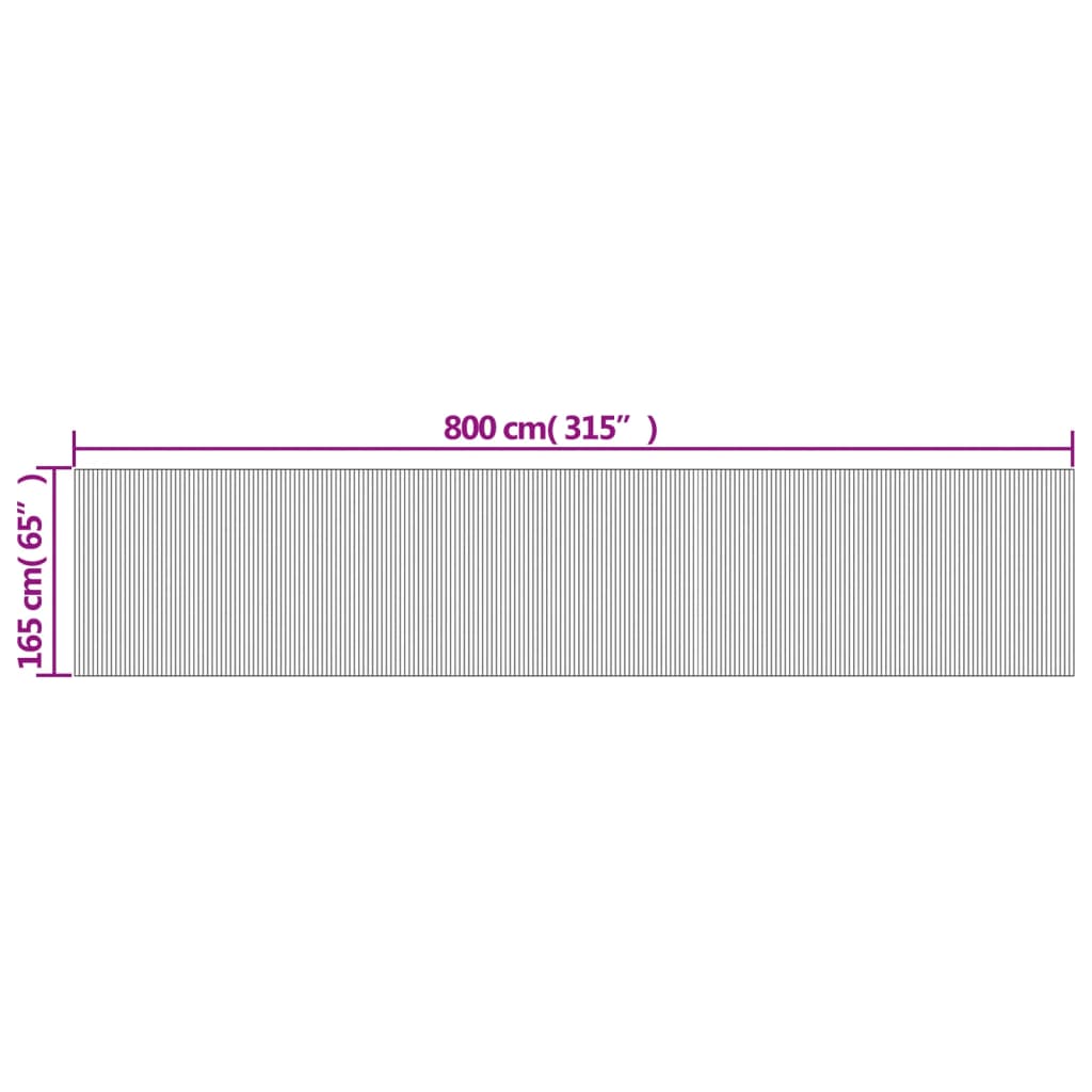 Divisorio Ambienti Naturale Chiaro Larghezza 800 cm Altezza 165 cm in Bambù | homemem39