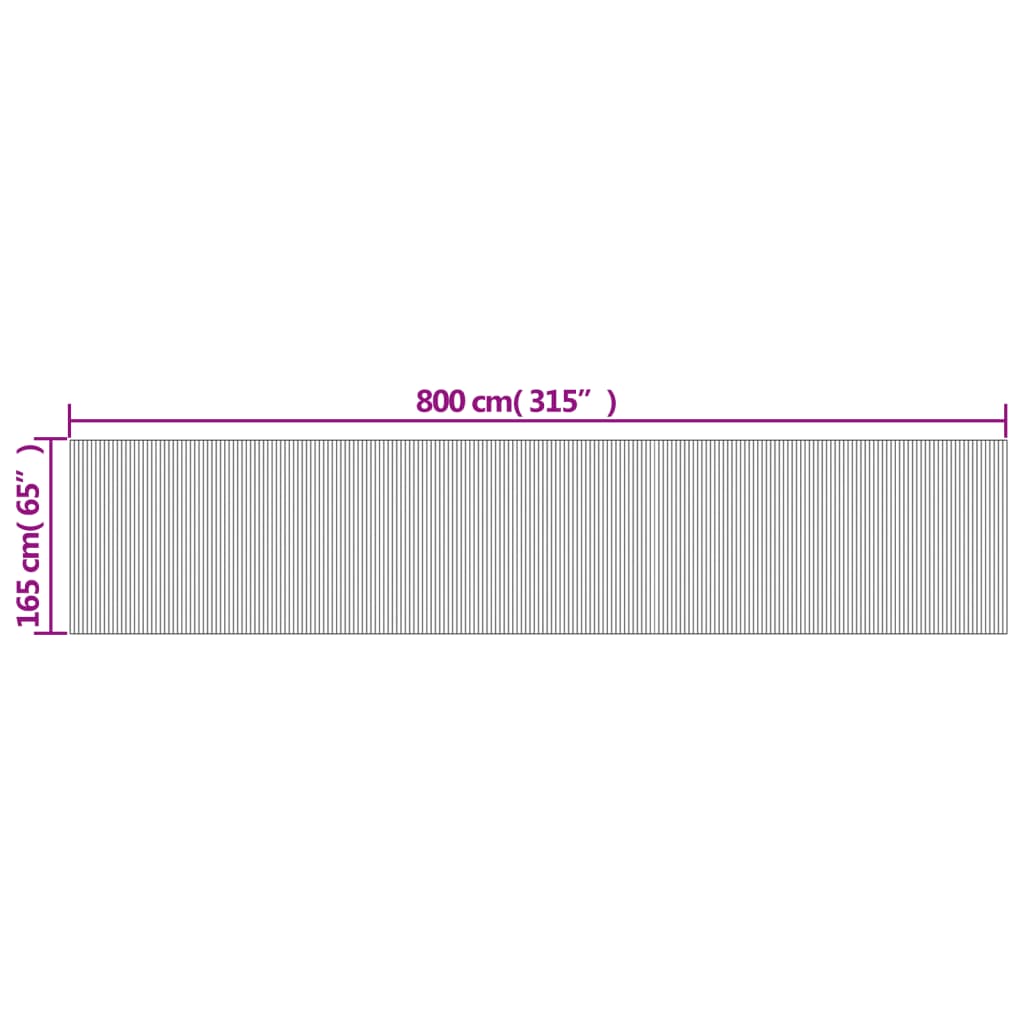 Divisorio Ambienti Grigio Larghezza 800 cm Altezza 165 cm in Bambù | homemem39