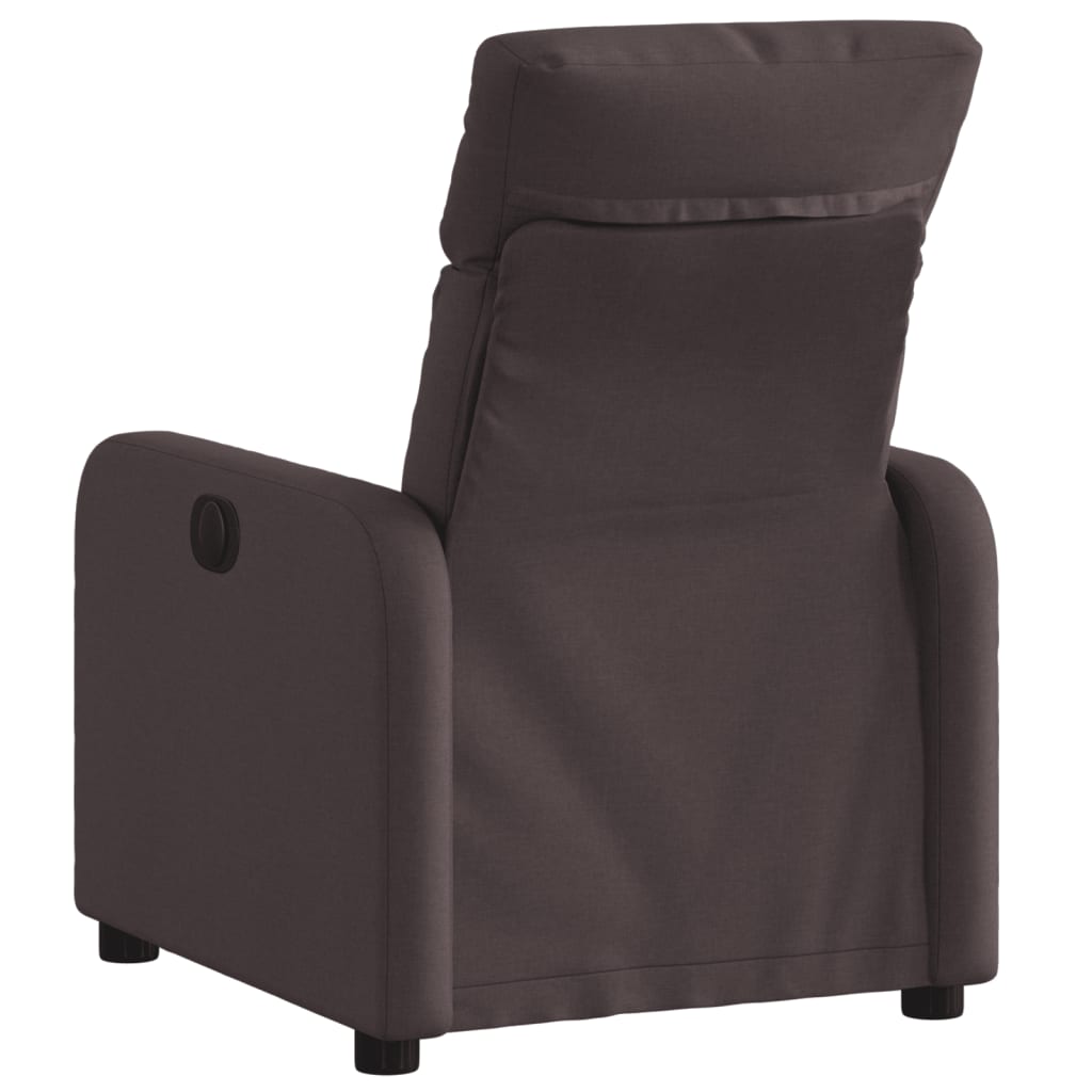 Dark Brown Reclining Armchair in Fabric