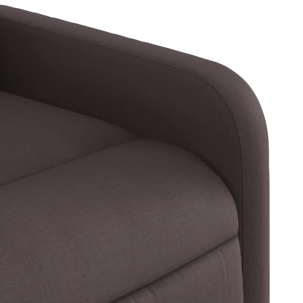 Dark Brown Reclining Armchair in Fabric