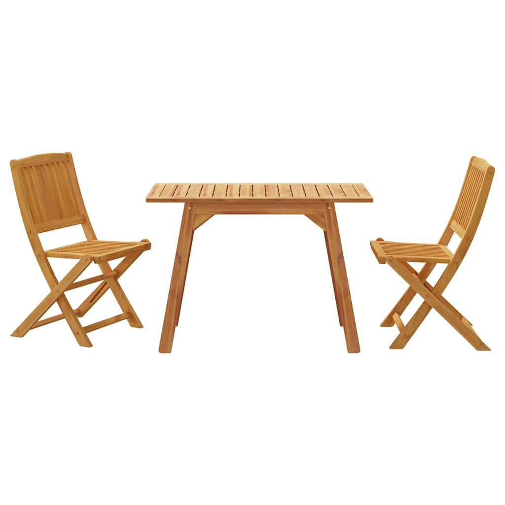 Set da balcone 3 pz in Legno Massello di Acacia