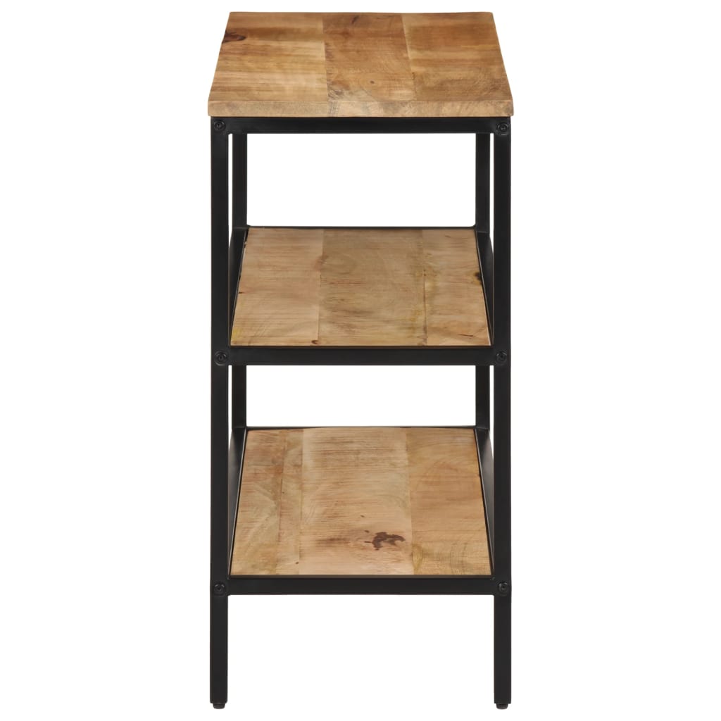 Tavolo Consolle 100x35x70 cm in Legno Massello di Mango Grezzo