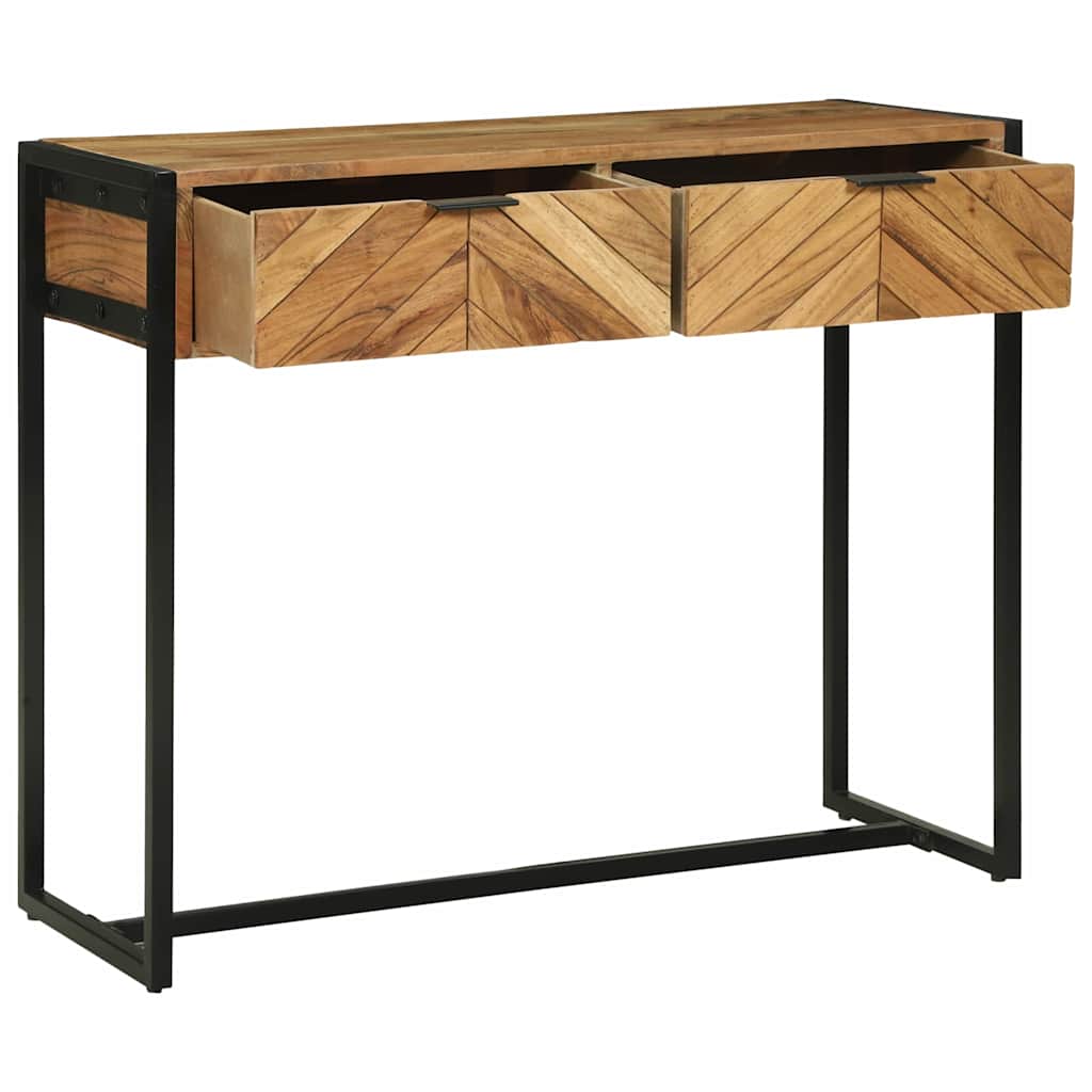 Tavolo consolle Marrone 90 x 35 x 75 cm legno massello di mango