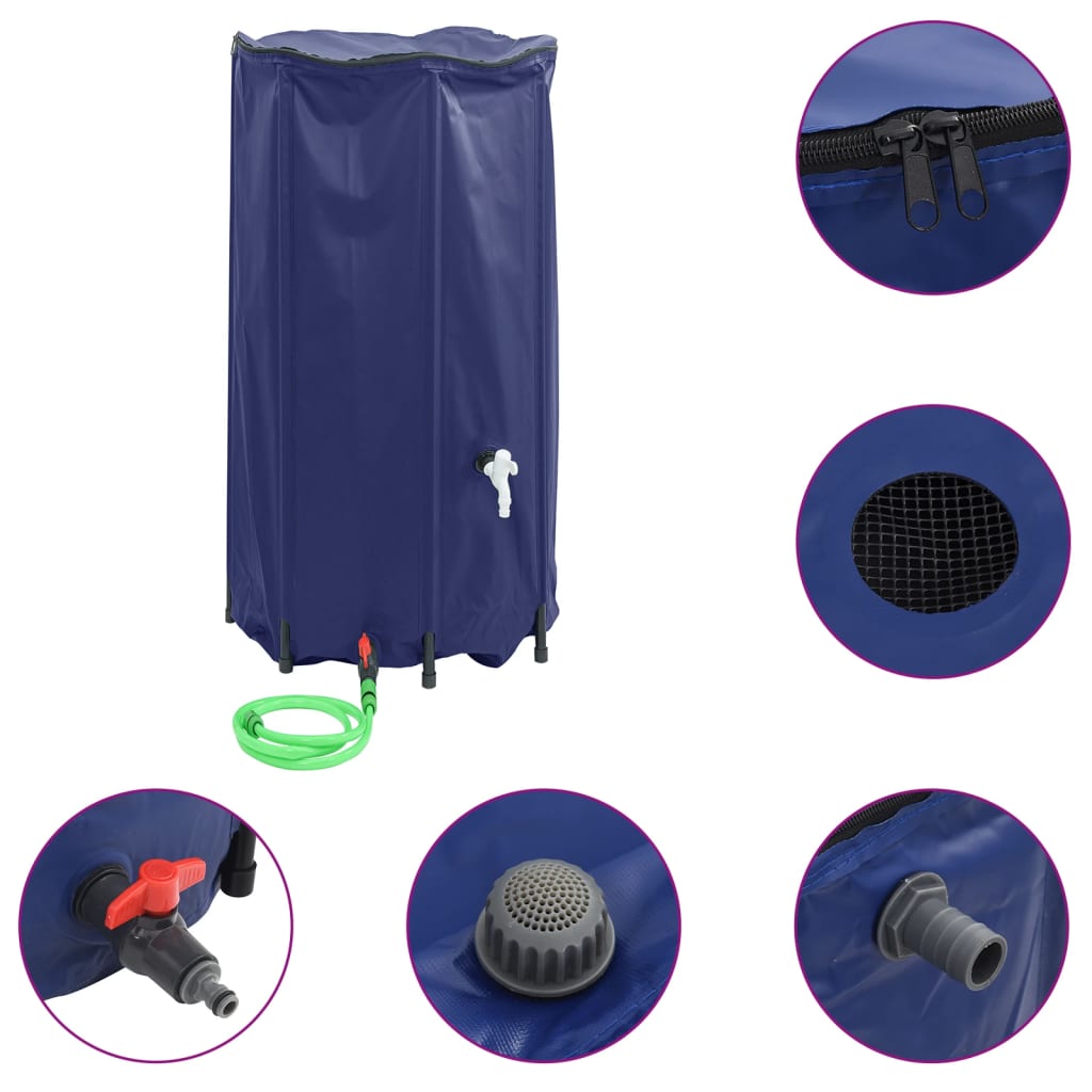 Serbatoio Acqua con Rubinetto Pieghevole 380 L in PVC - homemem39