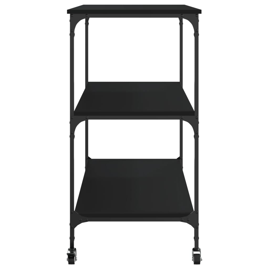 Carrello da Cucina Nero 102x50x95 cm in Legno Multistrato - homemem39