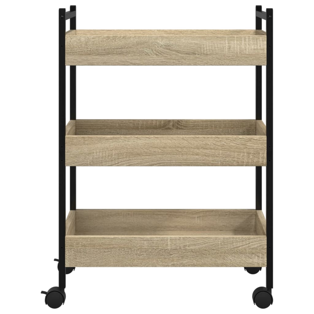Carrello da Cucina Rovere Sonoma 50x30x70 cm Legno Multistrato - homemem39