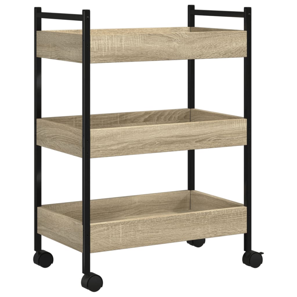 Carrello da Cucina Rovere Sonoma 50x30x70 cm Legno Multistrato - homemem39