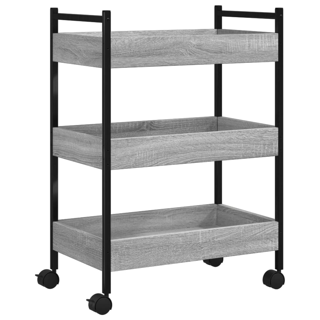 Carrello da Cucina Grigio Sonoma 50x30x70 cm Legno Multistrato - homemem39