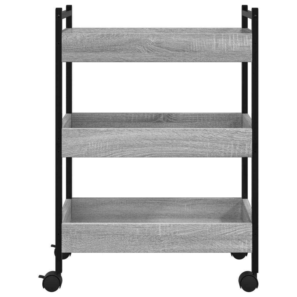 Carrello da Cucina Grigio Sonoma 50x30x70 cm Legno Multistrato - homemem39