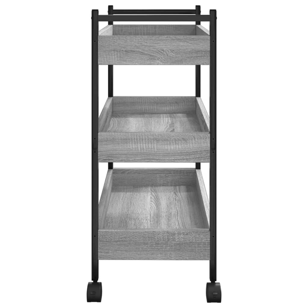 Carrello da Cucina Grigio Sonoma 50x30x70 cm Legno Multistrato - homemem39
