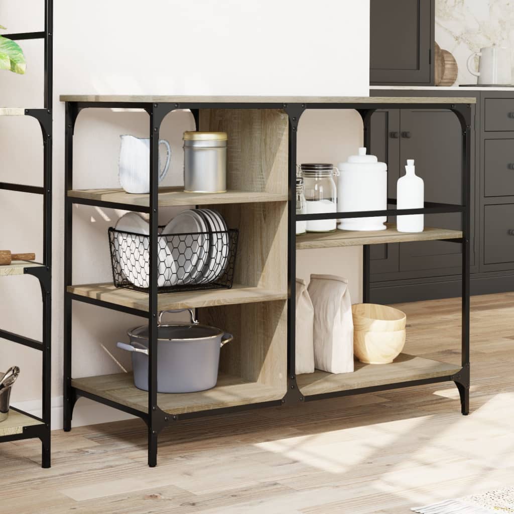 Carrello Cucina Rovere Sonoma 100x48x89,5 cm Legno Multistrato - homemem39