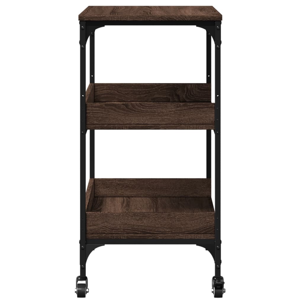 Carrello Cucina Rovere Marrone 60x41x80,5 cm Legno Multistrato - homemem39