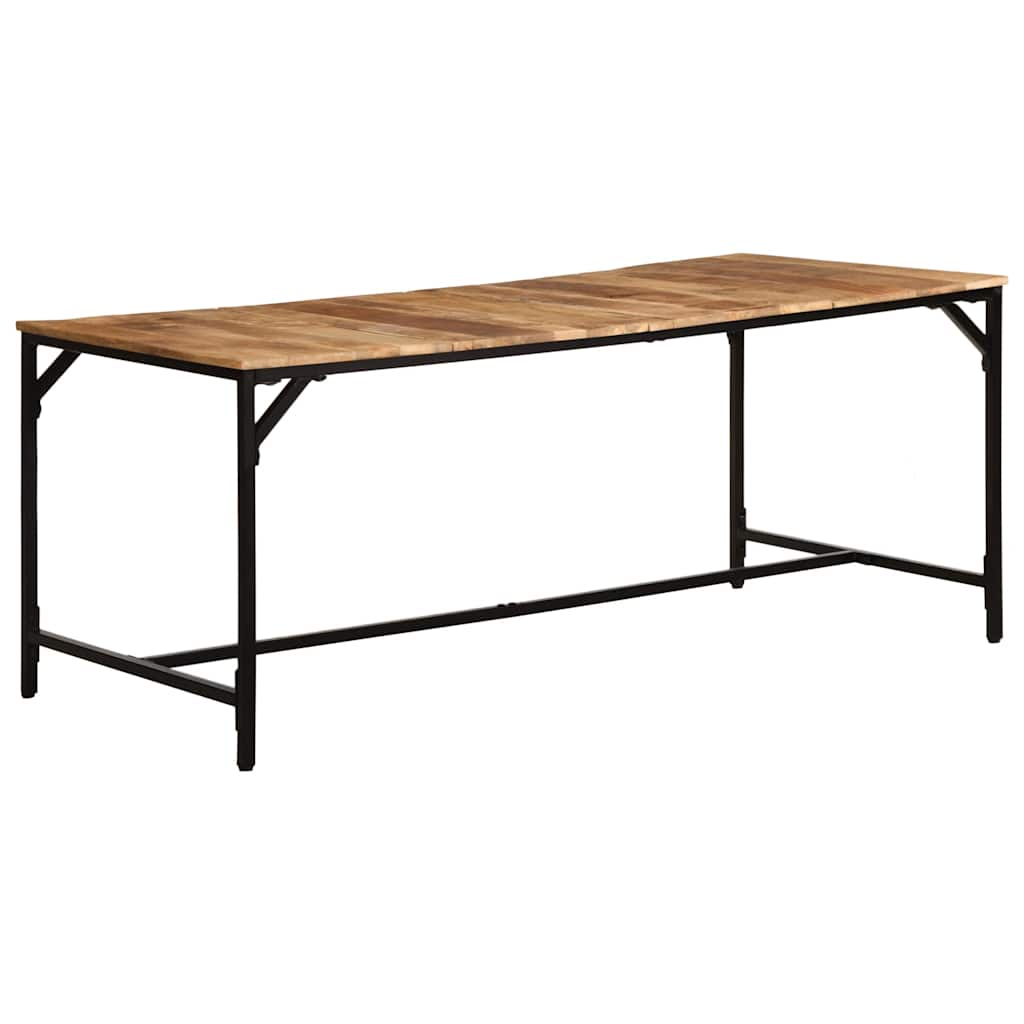 Tavolo da Pranzo 180x90x75 cm in Legno Massello di Mango Grezzo | homemem39