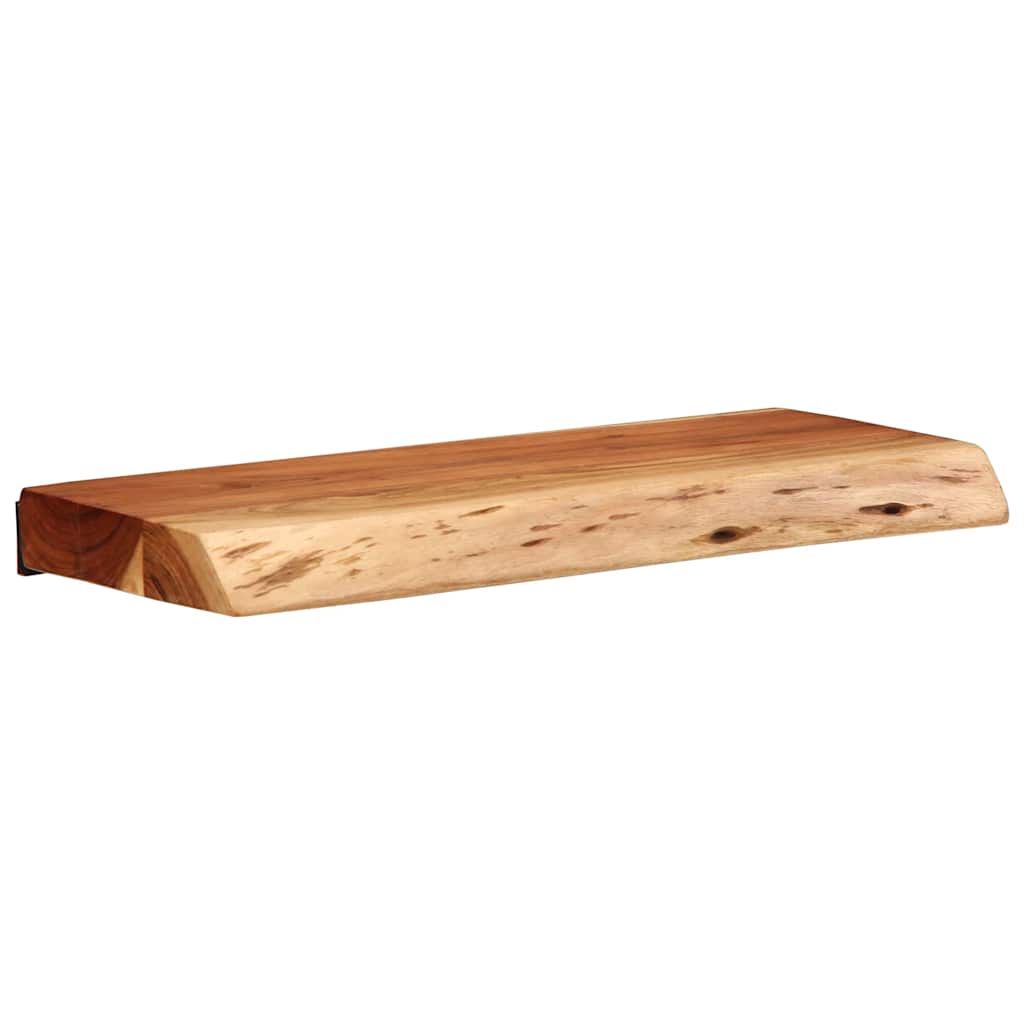Mensole da Parete 2 pz 40x20x3,5 cm in Legno Massello di Acacia | homemem39