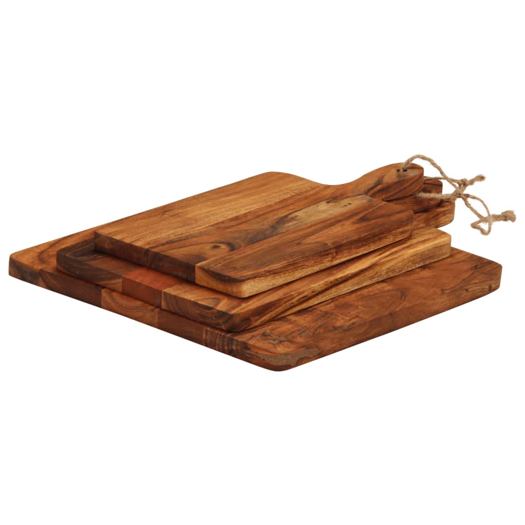 Tagliere 3pz in Legno Massello di Acacia - homemem39