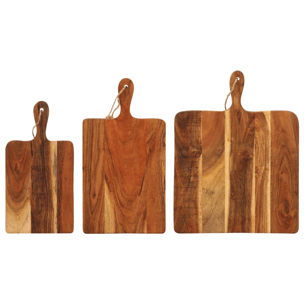 Tagliere 3pz in Legno Massello di Acacia - homemem39