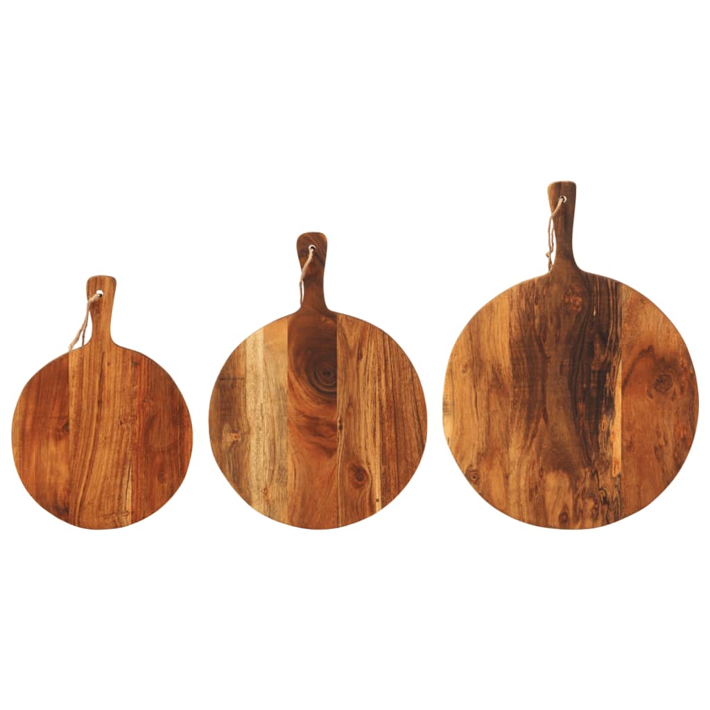 Tagliere 3pz in Legno Massello di Acacia - homemem39