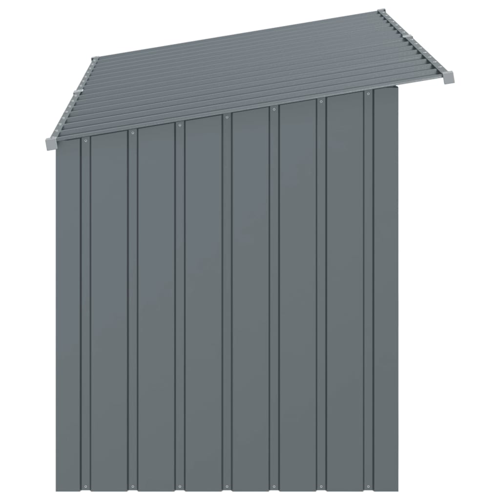 Casetta Cani con Tetto Antracite 196x91x110 cm Acciaio Zincato - homemem39