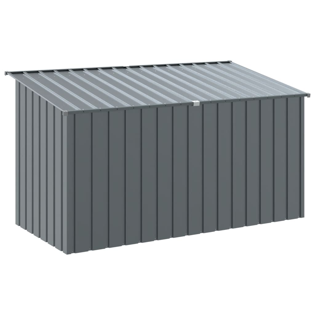 Casetta Cani con Tetto Antracite 196x91x110 cm Acciaio Zincato - homemem39