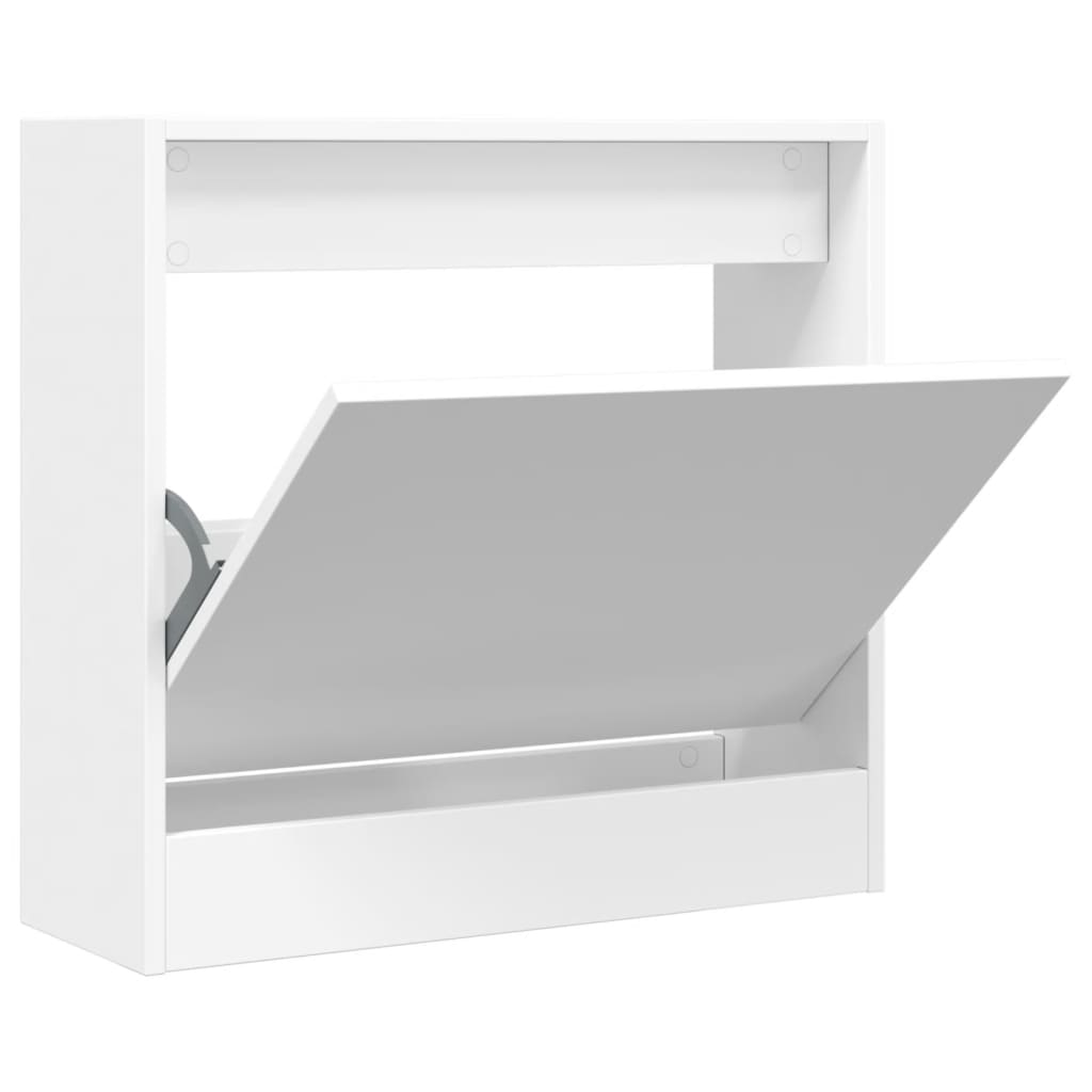 Scarpiera Bianca 60x21x57 cm in Legno Multistrato - homemem39